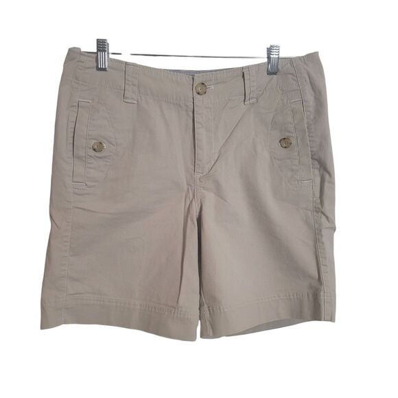 Eddie Bauer Mercer Fit Shorts Women's Size 10 Khaki Tan Preppy Beach Outdoor - Picture 1 of 10